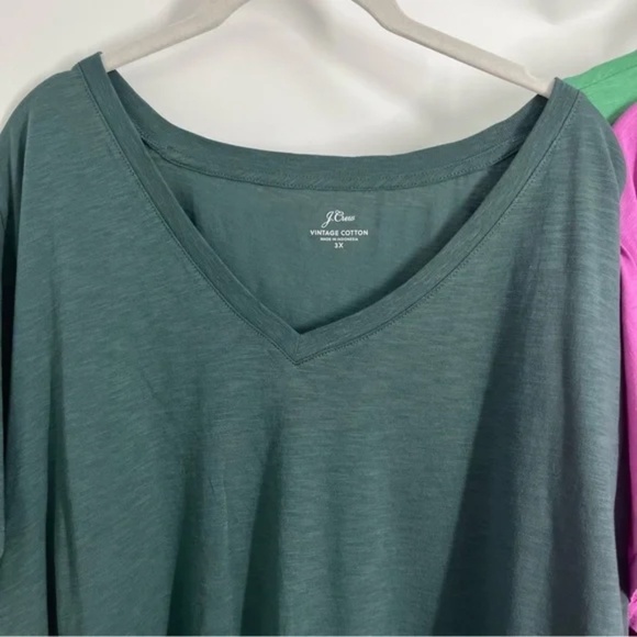 NWT J. Crew 3X Vintage cotton crewneck T-shirt 0535 LOT OF 3 - Picture 12 of 15
